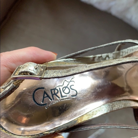 Carlos Santana Allure Wedge Sandals Metallic 7 - Picture 9 of 11